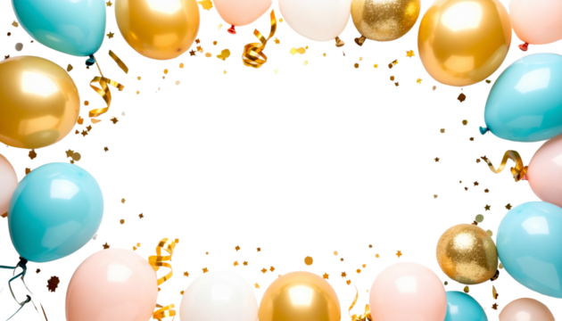 Colorful balloon background on white background.
