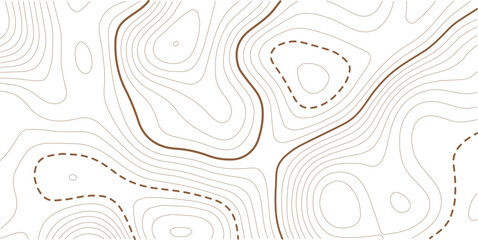 Topographic map Topographic contour lines map seamless pattern. Geographic mountain relief diagram line wave carve pattern. Abstract topo contour map on white background.