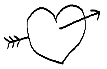 Hand drawn heart. Hand drawn heart icon. Hand drawn heart vector.