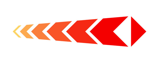 Gradient Chevron Arrow Illustration with a Directional Indicator Design