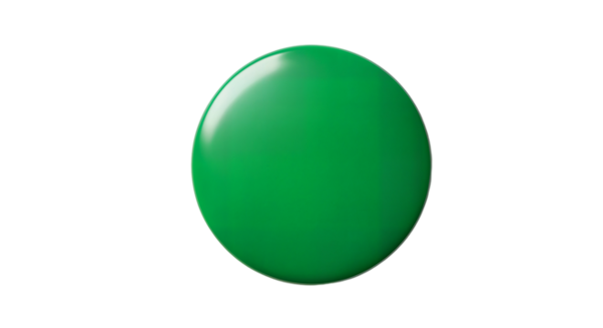 Green can badge or magnet	