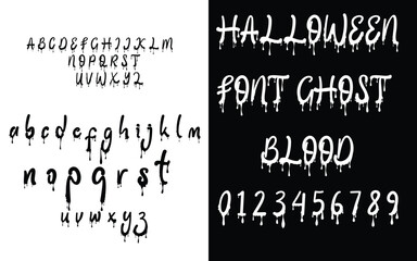 Ghost Blood Dripping Halloween Font