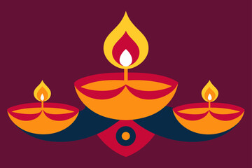 Fototapeta premium Luminous Diwali Diyas Festive Lights of Hope and Celebration