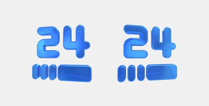 24fps select 3D icon on isolate white background