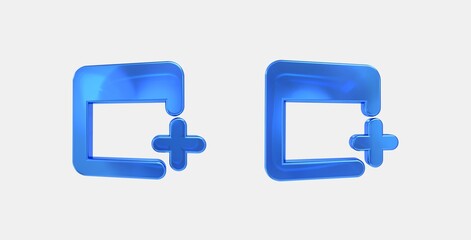 Fototapeta premium add ad 3D icon on isolate white background