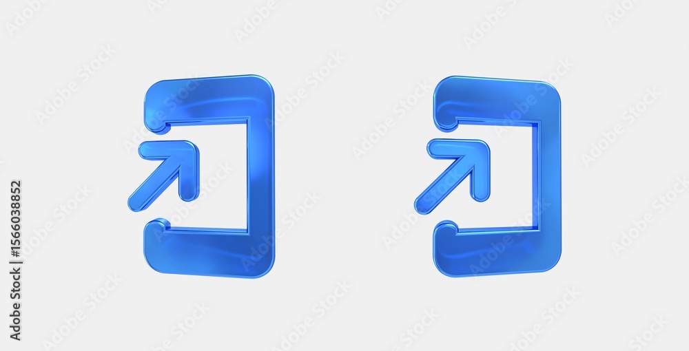 Poster add to home screen 3d icon on isolate white background