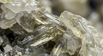 Smoky Quartz and Quartz Crystal Cluster Photo