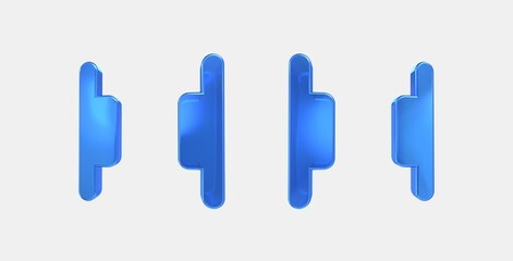 align justify space between 3D icon on isolate white background