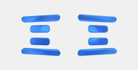 Obraz premium align space even 3D icon on isolate white background