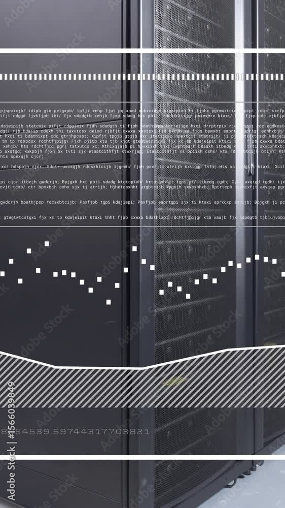 Poster animation of data processing over computer servers
