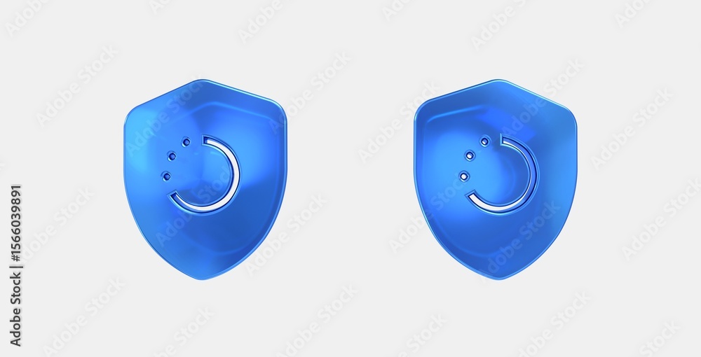 Poster arming countdown 3d icon on isolate white background