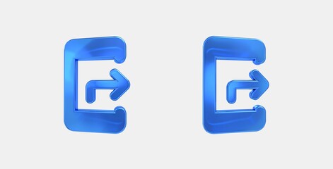 app shortcut 3D icon on isolate white background