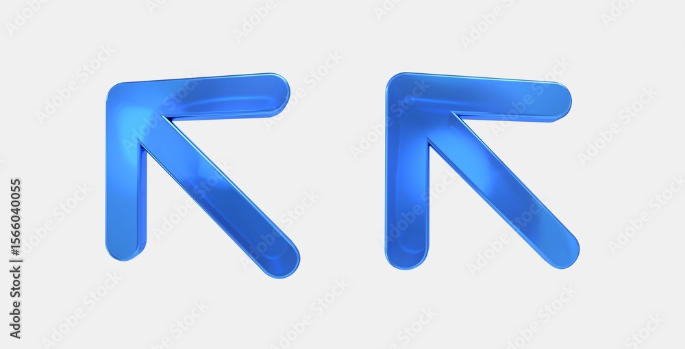 Poster arrow insert 3d icon on isolate white background