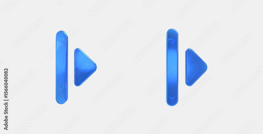 Poster arrow menu open 3d icon on isolate white background