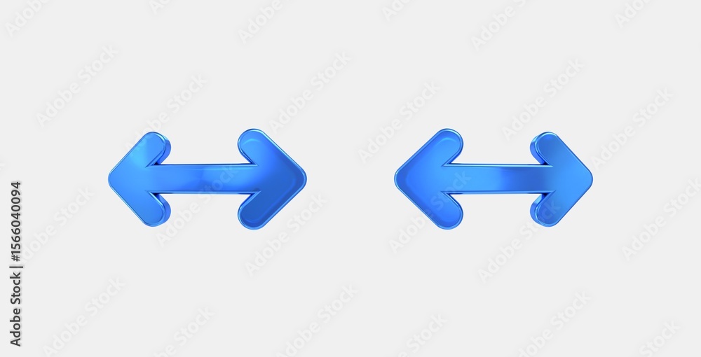 Poster arrow range 3d icon on isolate white background