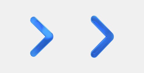 arrow forward ios 3D icon on isolate white background