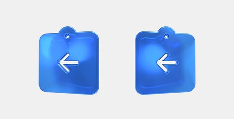 assignment return 3D icon on isolate white background