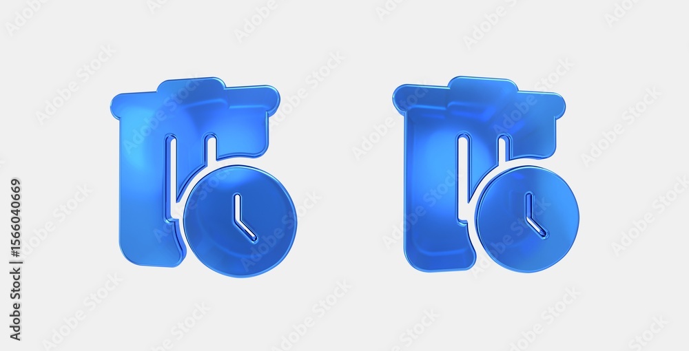Poster auto delete 3d icon on isolate white background
