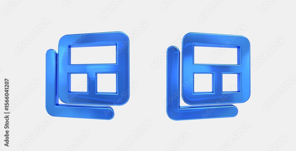 Poster backup table 3d icon on isolate white background