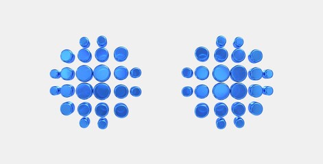 blur on 3D icon on isolate white background