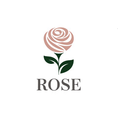 Unique rose logo Modern and minimalist vector and abstract logo