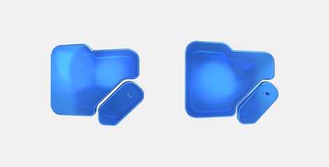 Fototapeta premium bookmark manager 3D icon on isolate white background