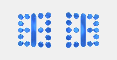 border vertical 3D icon on isolate white background