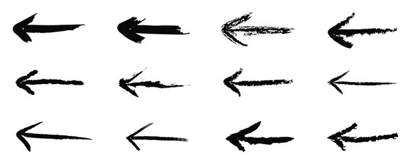grunge arrow brush. Sketch pencil arrow scribble arrow icon. grunge arrow vector. Hand drawn grunge brush sketch direction element on chalkboard Arrows, vector design elements. 