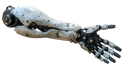 Cybernetic Arm Prosthetic, isolated on transparent background