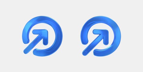 bubble 3D icon on isolate white background