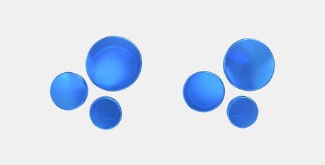bubble chart 3D icon on isolate white background