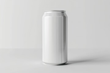 Premium Quality Visual of Tin Beer Can Mockup White Blank Template on Isolated Background