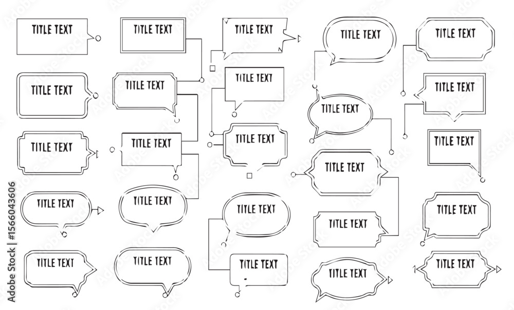 Aufkleber set of speech bubbles with the text 