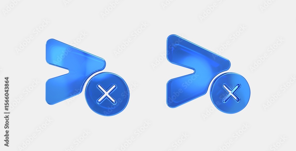 Poster cancel schedule send 3d icon on isolate white background