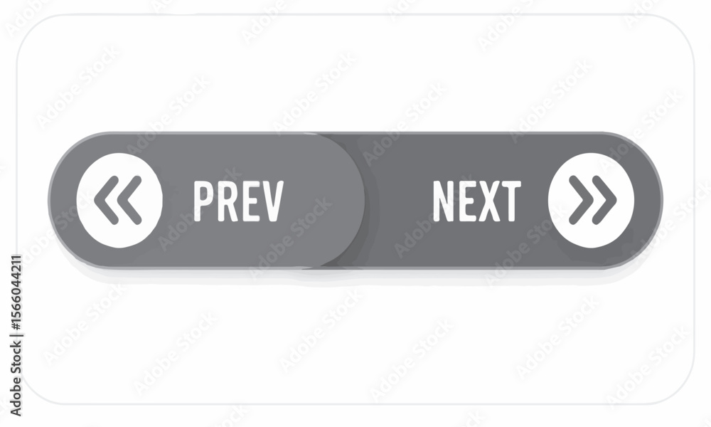Poster prev next navigation button on white background