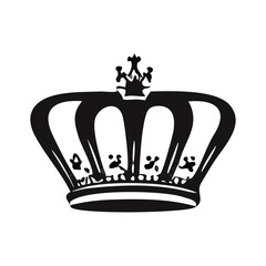 Vactor Crown Flat Design Royal crown gold & black and white Classic crown