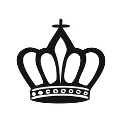 Vactor Crown Flat Design Royal crown gold & black and white Classic crown