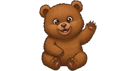 Cute Cartoon Baby Brown Bear