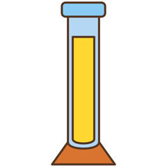 graduated cylinder laboratory equipment vector illustration