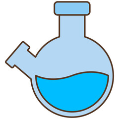 vector illustration laboratory flask cartoon