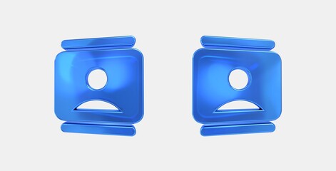 contacts 3D icon on isolate white background