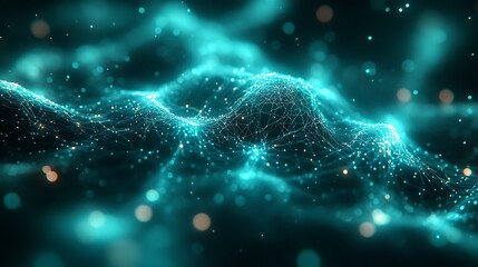 Turquoise abstract network design background