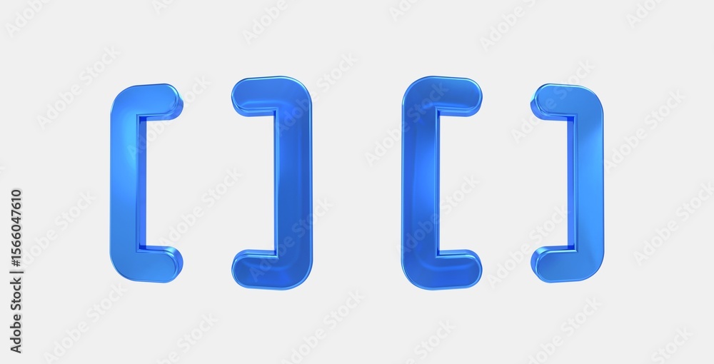 Poster data array 3d icon on isolate white background