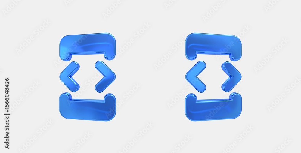 Poster developer mode 3d icon on isolate white background
