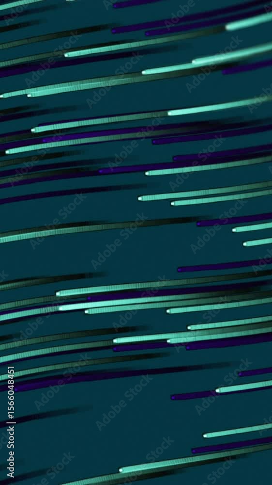 Fototapete animation of light trails pattern moving on seamless loop on blue background