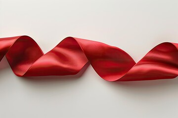 Red Rolled Silk Ribbon Twisted Decoration Riband for Pack Festive Streamer for Design Package