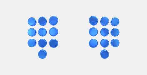 dialpad 3D icon on isolate white background