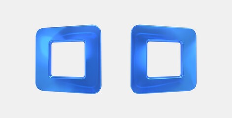 dialogs 3D icon on isolate white background