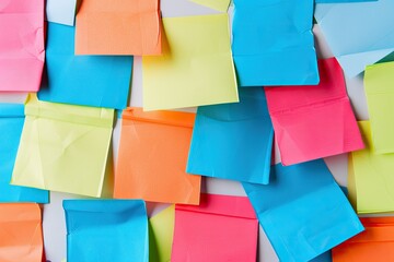 High Resolution Image of Sticky Colorful Notes White Background