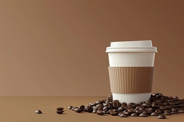 Vibrant Color Image of Coffee to Go Art Composition